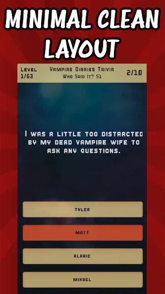 Взломанная Vampire Diaries Quiz Trivia (Вампирские дневники викторина виктрия)  [МОД Mega Pack] — стабильная версия apk на Андроид screen 2