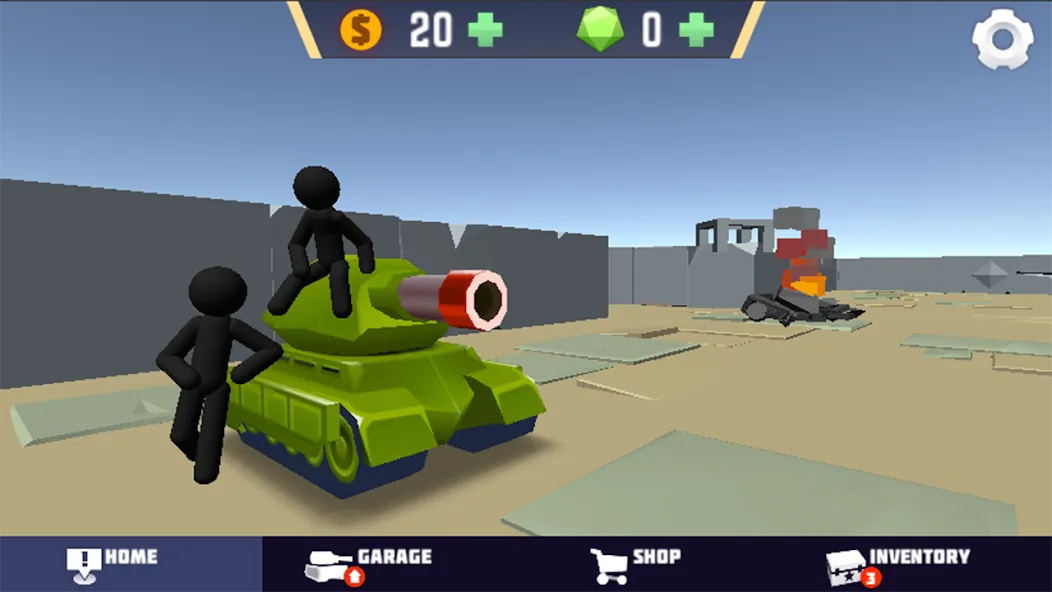 Взлом Stickman Tank Battle (Стикмен Танк Баттл)  [МОД Menu] — последняя версия apk на Андроид screen 1