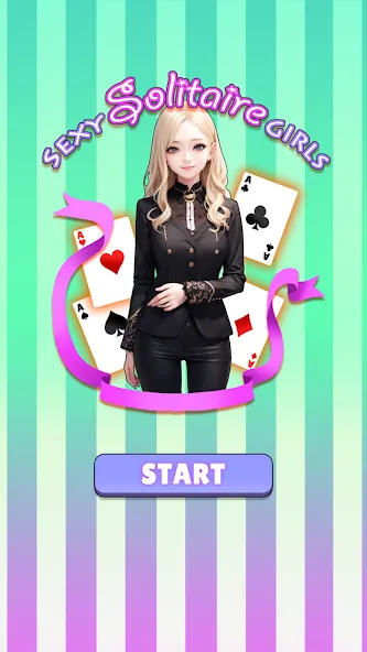 Скачать взломанную Sexy solitaire girls: ani card (Сэкси солитер девушки)  [МОД Меню] — последняя версия apk на Андроид screen 1