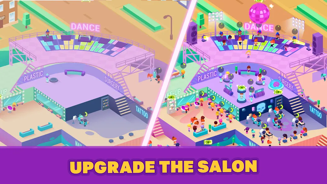 Скачать взлом Idle Beauty Salon Tycoon (Айдл Бьюти Салон Тайкун)  [МОД Меню] — полная версия apk на Андроид screen 4