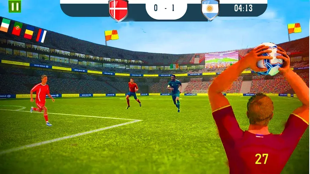 Скачать взломанную ultimate football game 2024  [МОД Все открыто] — последняя версия apk на Андроид screen 1