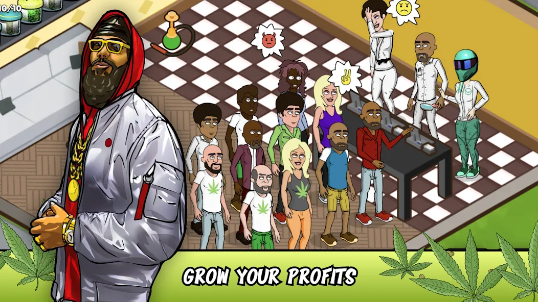 Скачать взломанную Weed City — Hemp Farm Tycoon (Уид Сити)  [МОД Меню] — полная версия apk на Андроид screen 2