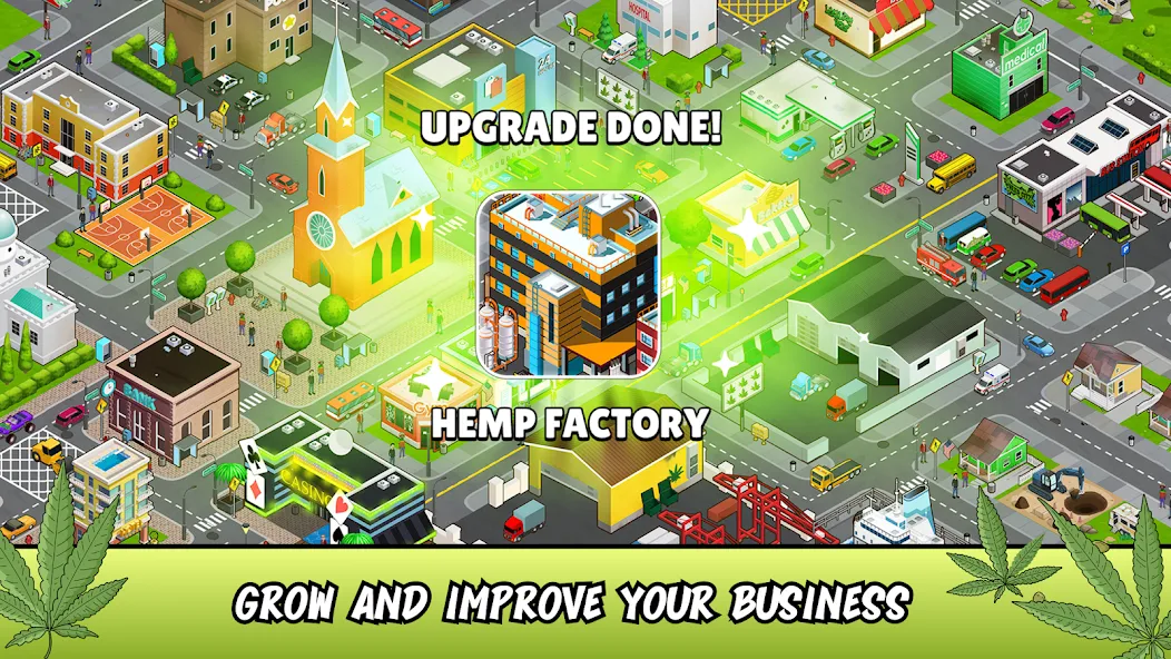 Скачать взломанную Weed City — Hemp Farm Tycoon (Уид Сити)  [МОД Меню] — полная версия apk на Андроид screen 4