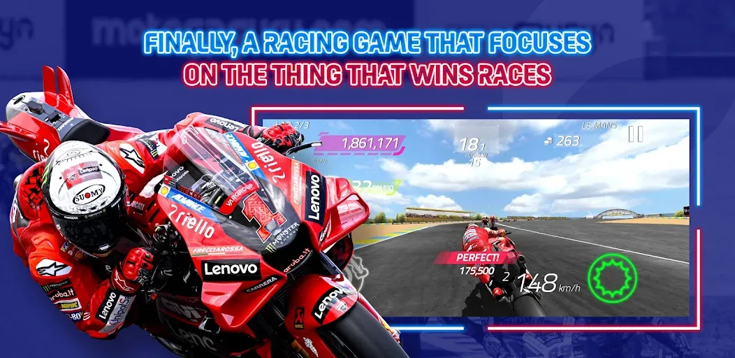 Взлом MotoGP Racing '23  [МОД Много денег] — последняя версия apk на Андроид screen 1