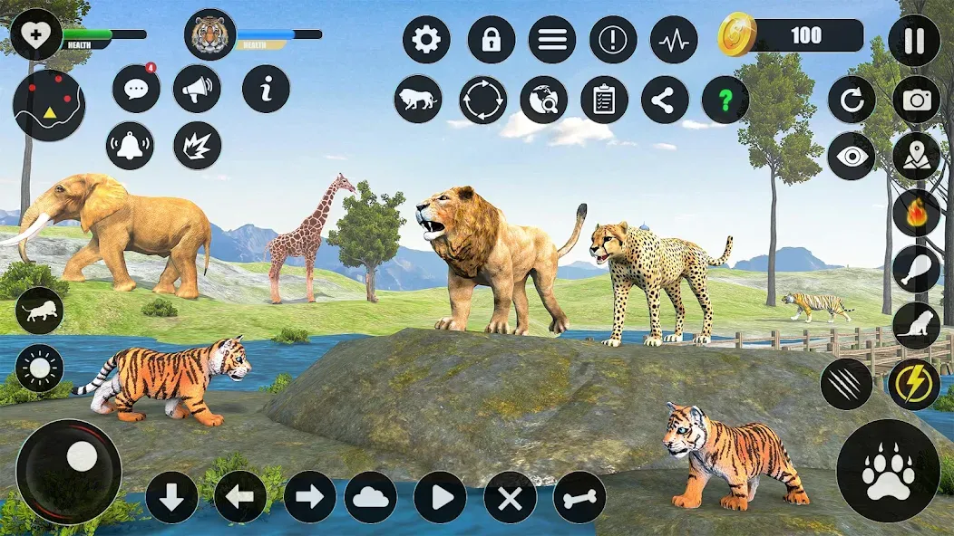 Взлом Tiger Simulator Animal Games (Тигровый симулятор  игры с животными)  [МОД Меню] — последняя версия apk на Андроид screen 1