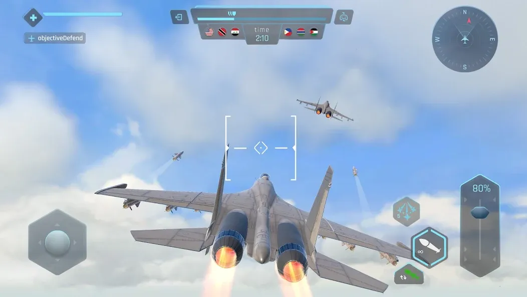 Скачать взлом Sky Warriors: Airplane Games (Скай Ворриорс)  [МОД Menu] — последняя версия apk на Андроид screen 3