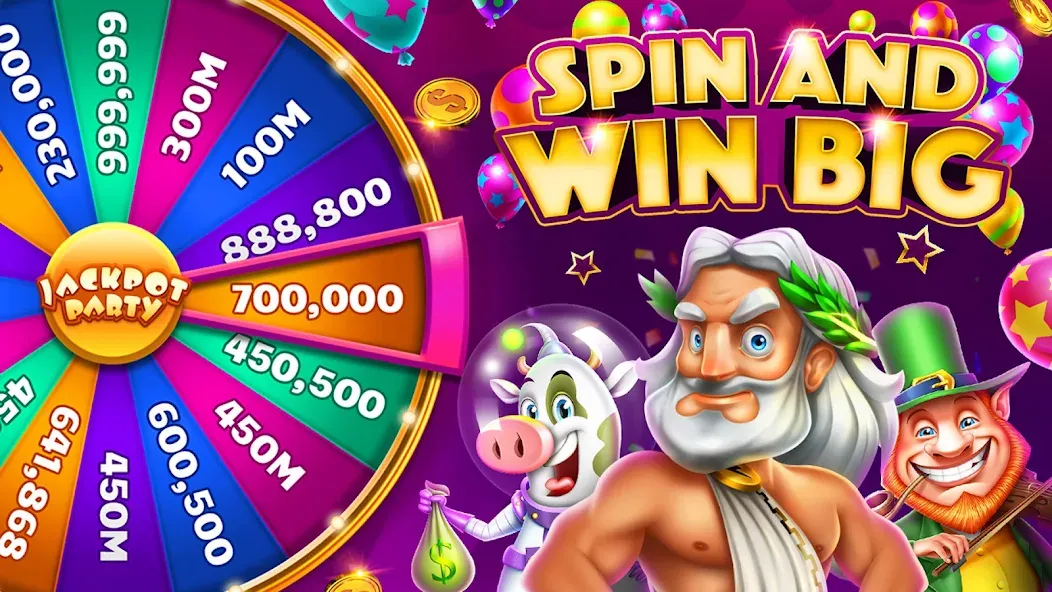 Скачать взлом Jackpot Party Casino Slots (Джекпот Пати)  [МОД Unlimited Money] — последняя версия apk на Андроид screen 1