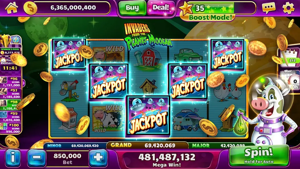 Скачать взлом Jackpot Party Casino Slots (Джекпот Пати)  [МОД Unlimited Money] — последняя версия apk на Андроид screen 3