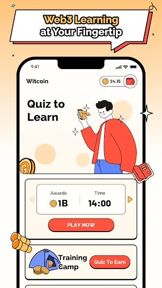 Взломанная Witcoin: Web3 Play to Learn (Виткоин)  [МОД Unlocked] — стабильная версия apk на Андроид screen 1