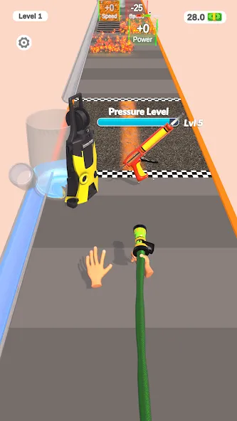 Скачать взломанную Pressure Washing Run (Прессовка Ранация)  [МОД Mega Pack] — последняя версия apk на Андроид screen 5