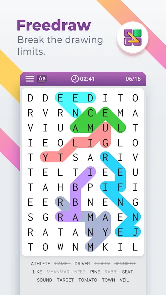 Скачать взлом Word Search Colorful  [МОД Menu] — последняя версия apk на Андроид screen 5