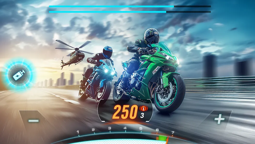 Скачать взломанную Motor Bike: Xtreme Races  [МОД Mega Pack] — последняя версия apk на Андроид screen 1