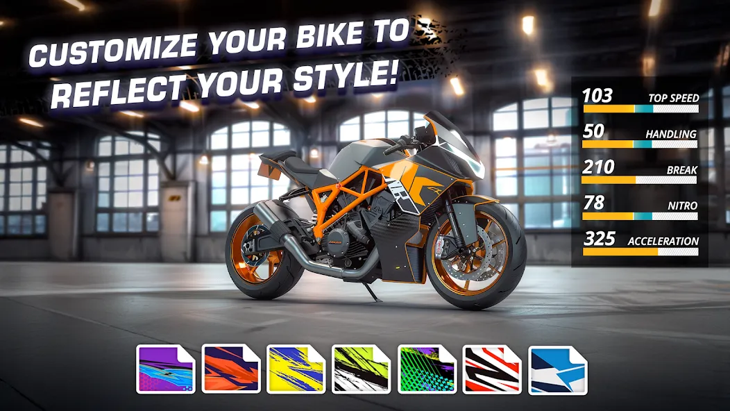 Скачать взломанную Motor Bike: Xtreme Races  [МОД Mega Pack] — последняя версия apk на Андроид screen 4