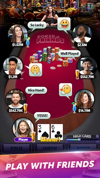 Взлом Mega Hit Poker: Texas Holdem (Мега Хит Покер)  [МОД Menu] — последняя версия apk на Андроид screen 4