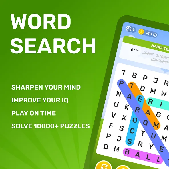 Взлом Word Search Puzzle Game  [МОД Много денег] — последняя версия apk на Андроид screen 1