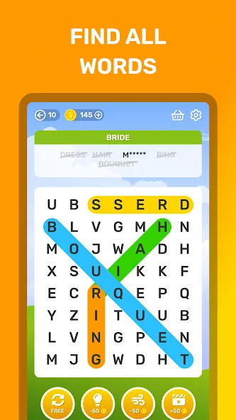 Взлом Word Search Puzzle Game  [МОД Много денег] — последняя версия apk на Андроид screen 2