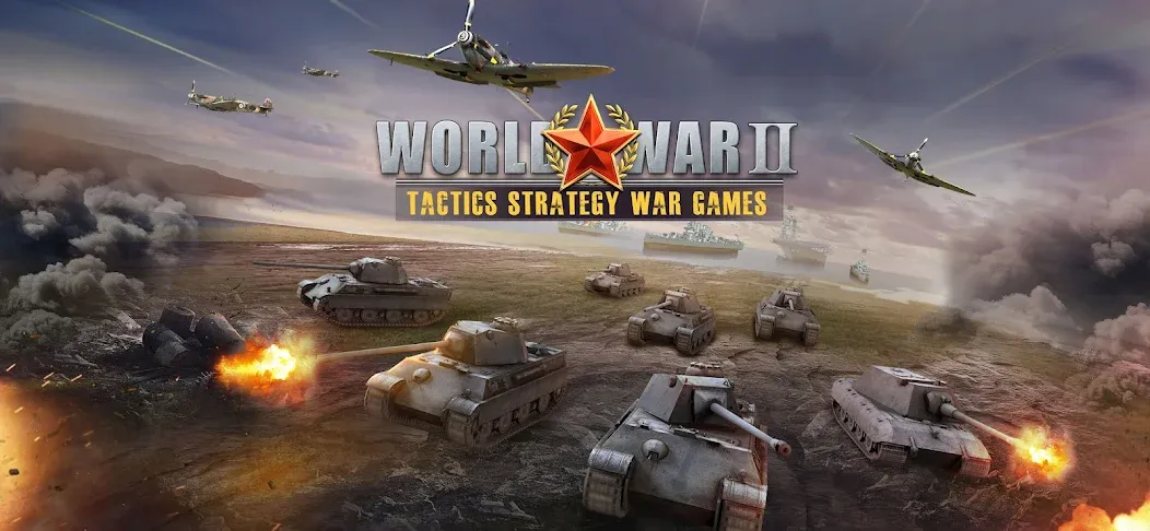 Скачать взломанную World War 2: Strategy Games (Вторая мировая война)  [МОД Меню] — последняя версия apk на Андроид screen 1