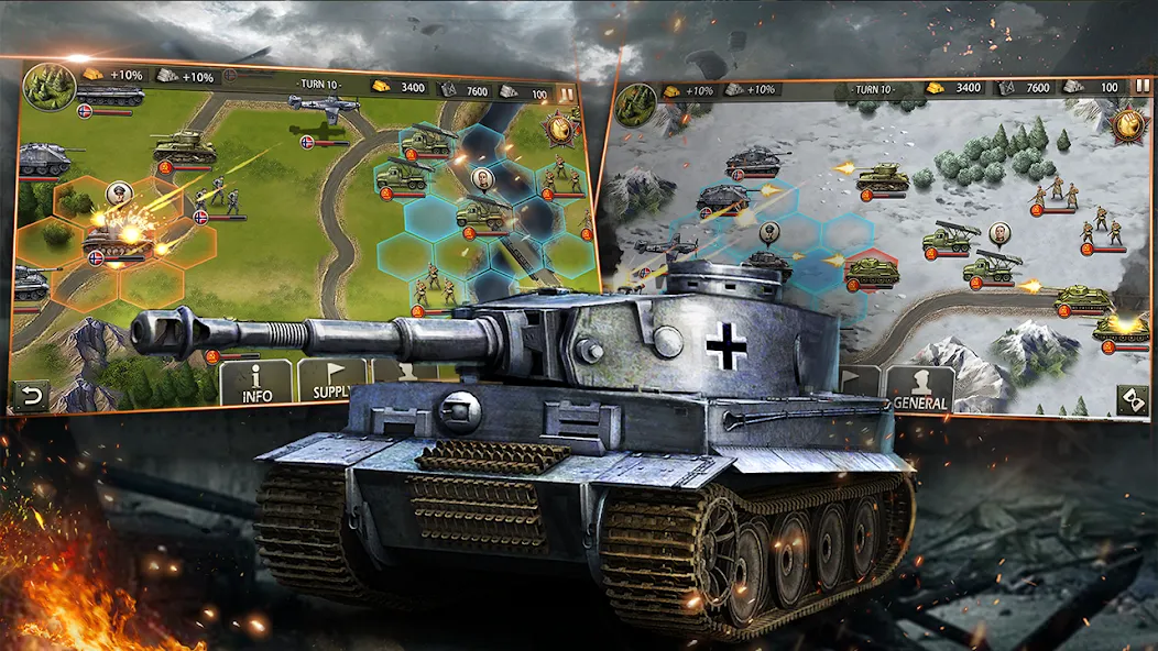 Взломанная World War 2:WW2 Strategy Games (Вторая мировая война)  [МОД Menu] — полная версия apk на Андроид screen 3