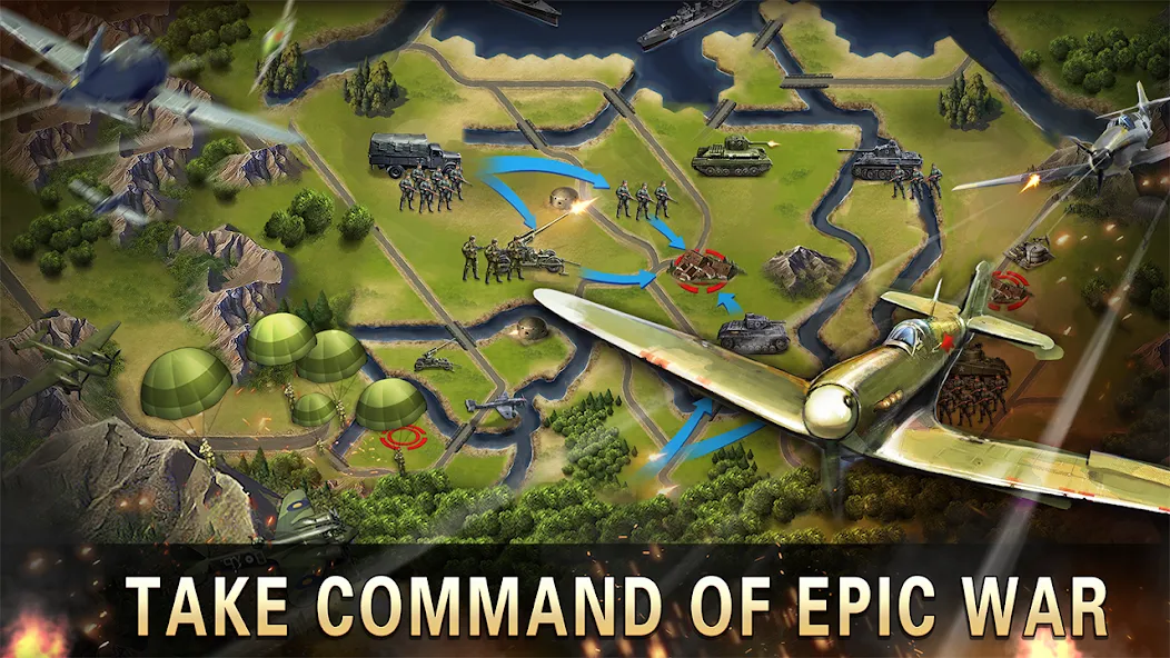 Взломанная World War 2:WW2 Strategy Games (Вторая мировая война)  [МОД Menu] — полная версия apk на Андроид screen 5