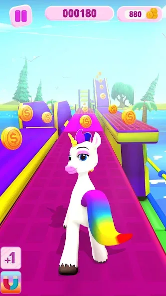 Скачать взлом Unicorn Kingdom: Running Games (Юникорн Кингдом)  [МОД Меню] — последняя версия apk на Андроид screen 3