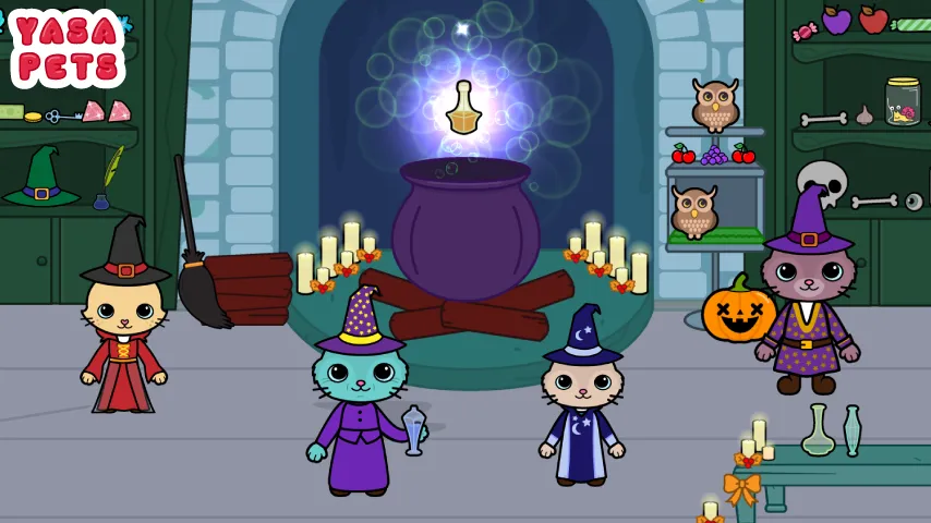 Скачать взлом Yasa Pets Halloween (Яса Петс Хэллоуин)  [МОД Unlocked] — стабильная версия apk на Андроид screen 2