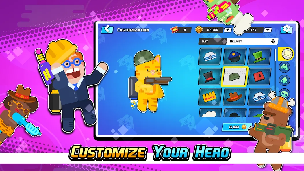 Скачать взломанную Gravity Brawl: Hero Shooter  [МОД Menu] — стабильная версия apk на Андроид screen 2