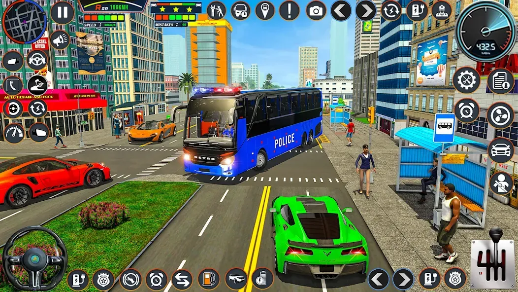 Взлом City Bus Simulator Bus Game 3D (Полицейский автобус симулятор)  [МОД Бесконечные деньги] — стабильная версия apk на Андроид screen 1