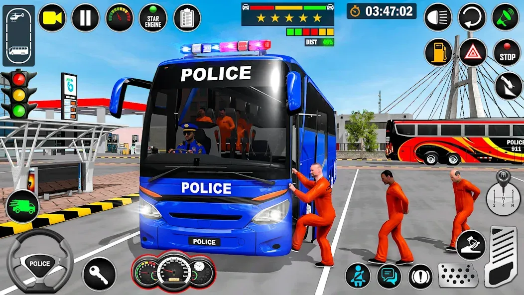 Взлом City Bus Simulator Bus Game 3D (Полицейский автобус симулятор)  [МОД Бесконечные деньги] — стабильная версия apk на Андроид screen 3