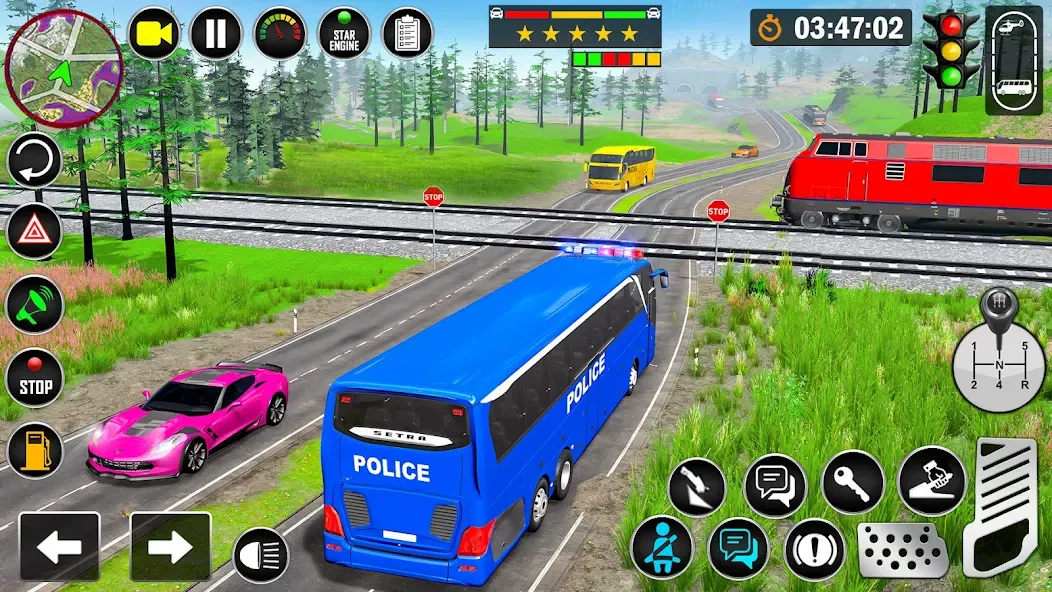 Взлом City Bus Simulator Bus Game 3D (Полицейский автобус симулятор)  [МОД Бесконечные деньги] — стабильная версия apk на Андроид screen 4