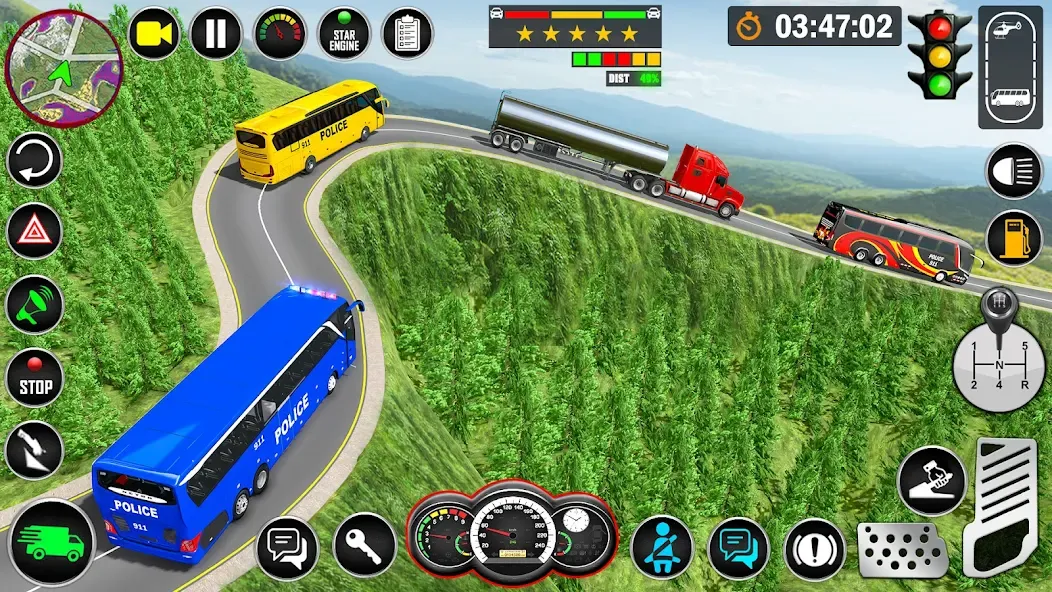 Взлом City Bus Simulator Bus Game 3D (Полицейский автобус симулятор)  [МОД Бесконечные деньги] — стабильная версия apk на Андроид screen 5