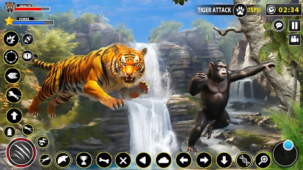 Скачать взлом Tiger Simulator Lion games 3D (Тигровый Симулятор Игр Льва 3D)  [МОД Бесконечные деньги] — стабильная версия apk на Андроид screen 2