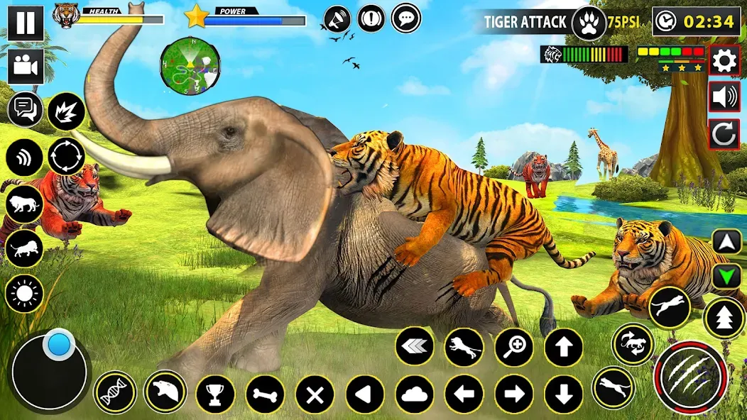 Скачать взлом Tiger Simulator Lion games 3D (Тигровый Симулятор Игр Льва 3D)  [МОД Бесконечные деньги] — стабильная версия apk на Андроид screen 3