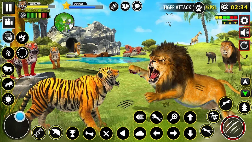 Скачать взлом Tiger Simulator Lion games 3D (Тигровый Симулятор Игр Льва 3D)  [МОД Бесконечные деньги] — стабильная версия apk на Андроид screen 5