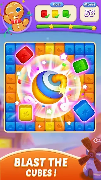 Взломанная Candy Blast Fever:Cubes Crush (Кенди Бласт Фивер)  [МОД Mega Pack] — стабильная версия apk на Андроид screen 3