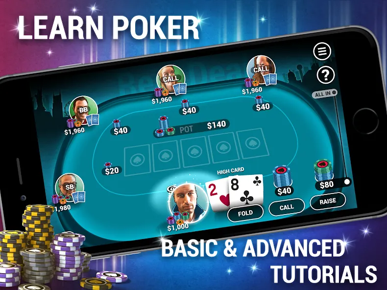 Взлом Learn How To Play Texas Poker  [МОД Все открыто] — стабильная версия apk на Андроид screen 5