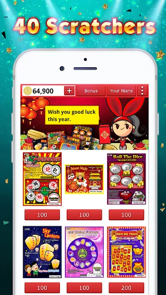 Скачать взломанную Lottery Scratch Off — Mahjong  [МОД Unlimited Money] — полная версия apk на Андроид screen 4