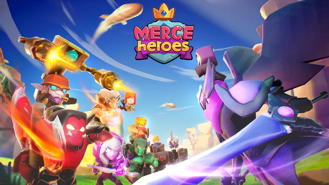 Скачать взломанную Merge Heroes: Tower Defense (Мердж Хероес)  [МОД Много денег] — стабильная версия apk на Андроид screen 1