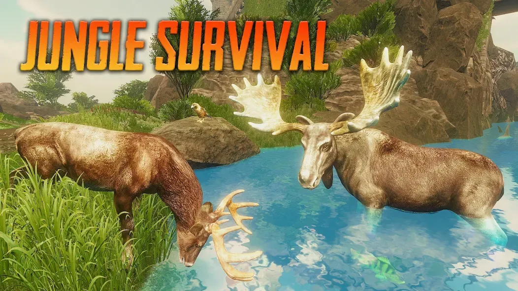 Скачать взломанную The Moose — Animal Simulator (Зе Мус)  [МОД Все открыто] — последняя версия apk на Андроид screen 1