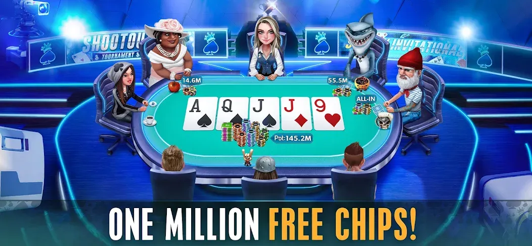 Скачать взломанную HD Poker: Texas Holdem Casino (ХД Покер)  [МОД Menu] — полная версия apk на Андроид screen 1