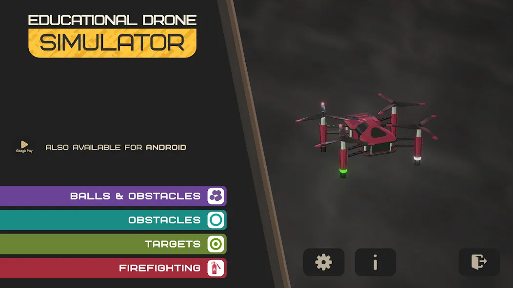 Скачать взломанную Edu Drone Simulator  [МОД Menu] — стабильная версия apk на Андроид screen 1