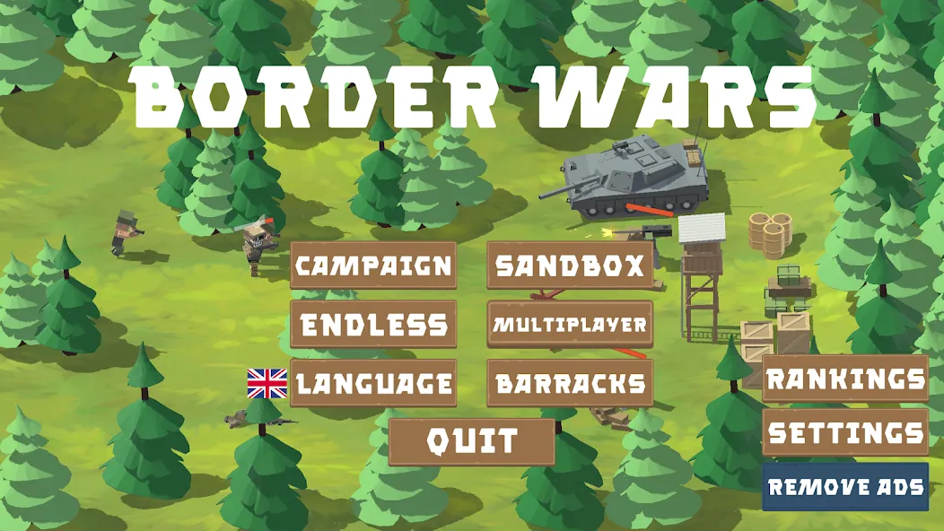 Взлом Border Wars: Army Simulator  [МОД Unlocked] — последняя версия apk на Андроид screen 1