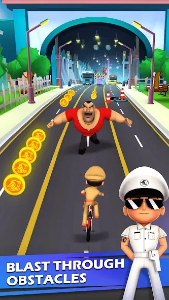 Скачать взломанную Little Singham Cycle Race (Литл Сингам Велосипедная Гонка)  [МОД Unlocked] — стабильная версия apk на Андроид screen 3