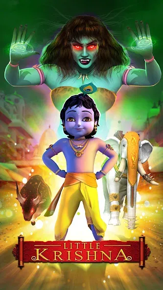 Скачать взломанную Little Krishna (Литтл Кришна)  [МОД Много монет] — последняя версия apk на Андроид screen 1