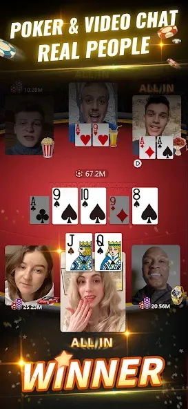 Взломанная PokerGaga: Texas Holdem Live (ПокерГага)  [МОД Меню] — стабильная версия apk на Андроид screen 1