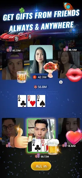 Взломанная PokerGaga: Texas Holdem Live (ПокерГага)  [МОД Меню] — стабильная версия apk на Андроид screen 2