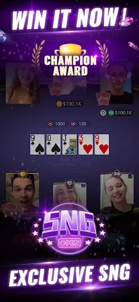 Взломанная PokerGaga: Texas Holdem Live (ПокерГага)  [МОД Меню] — стабильная версия apk на Андроид screen 3