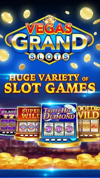 Взлом Vegas Grand Slots:Casino Games (Вегас Гранд Слоты)  [МОД Меню] — полная версия apk на Андроид screen 1