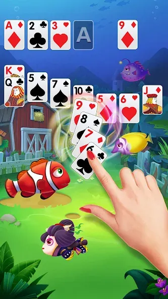 Взлом Solitaire Fish Klondike Card (Солитер Карточная игра Клондайк Фиш)  [МОД Много монет] — последняя версия apk на Андроид screen 3