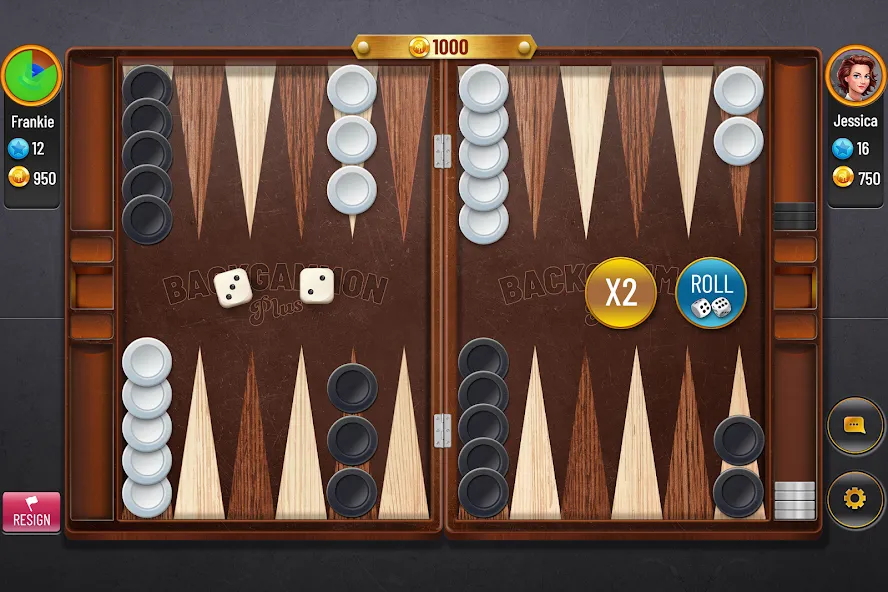 Взломанная Backgammon Plus — Board Game (Бэкгаммон Плюс)  [МОД Все открыто] — полная версия apk на Андроид screen 1