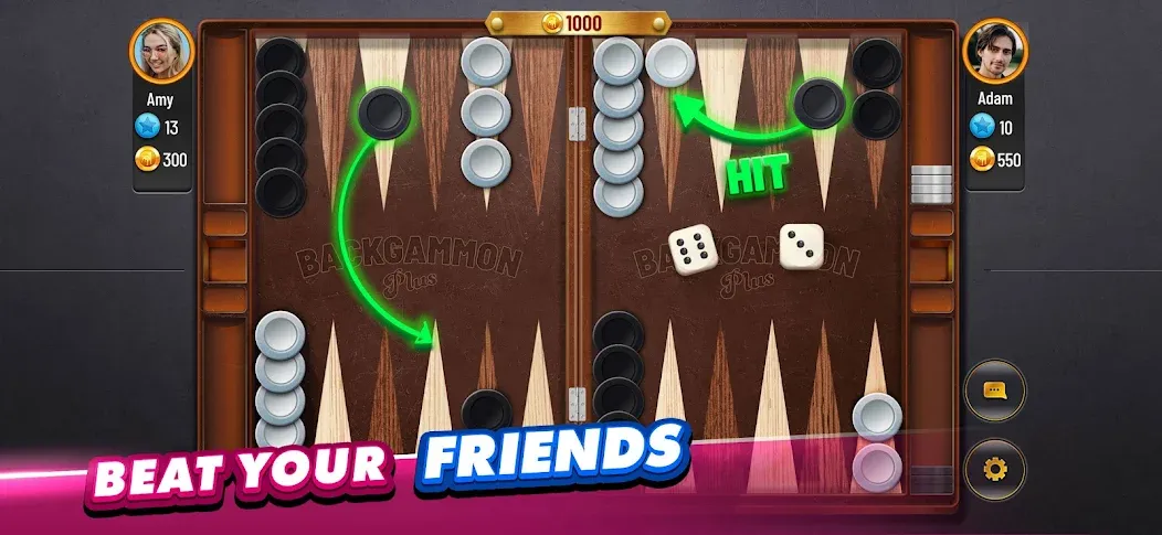 Взломанная Backgammon Plus — Board Game (Бэкгаммон Плюс)  [МОД Все открыто] — полная версия apk на Андроид screen 3